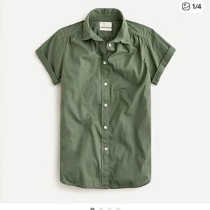 J. Crew Olive Green Casual classic poplin Button-Down Shirt J. New Size 20